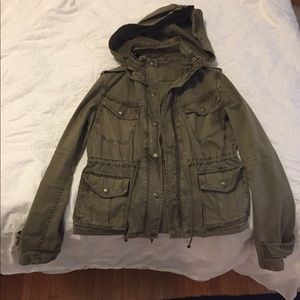 Talula military style jacket, green size xs